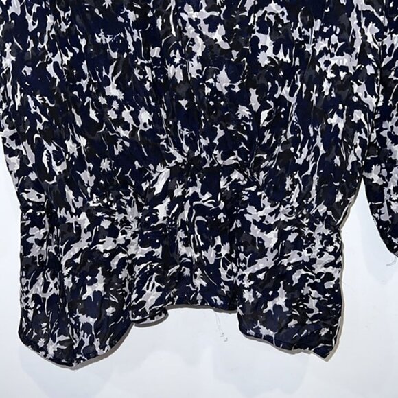 JOIE Black Gray Bohemian Silk Flowy Blouse size Medium - Picture 13 of 16